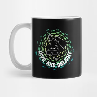 Dive and Delight | Scuba | Scuba diving | Diving | Ocean lovers |  Spearfishing Mug